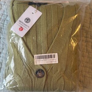 MEROKEETY Women's Knit Cardigan in Olive